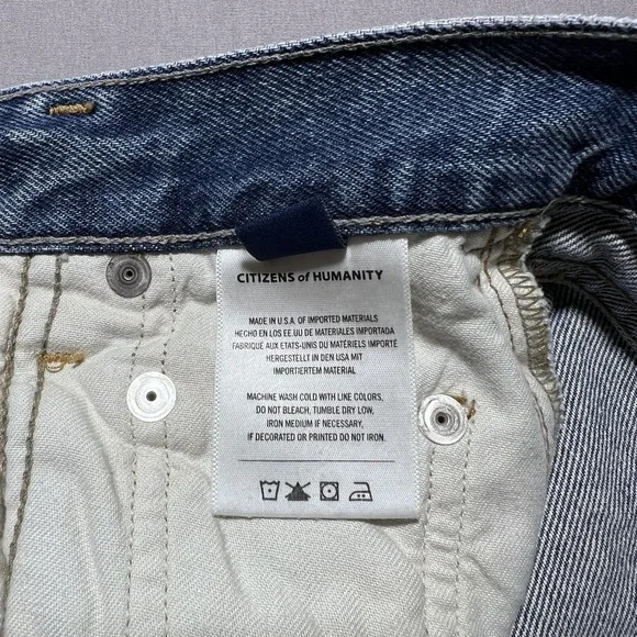 Citizens‎ Of Humanity Amari Ultra Wide Leg Dweller Jeans Womens 23 Blue 26x32